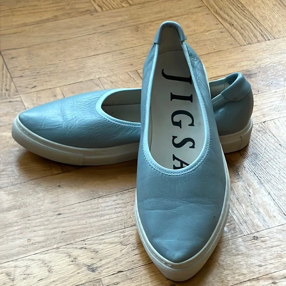 Unique Jigsaw Leather Flats size 40 - Picture 3 of 12